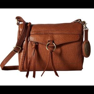 NWT Born Millie Chestnut Leather Crossbody Bag
